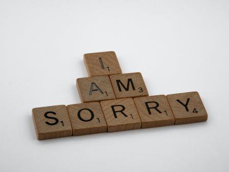 I am sorry. Apology letter samples